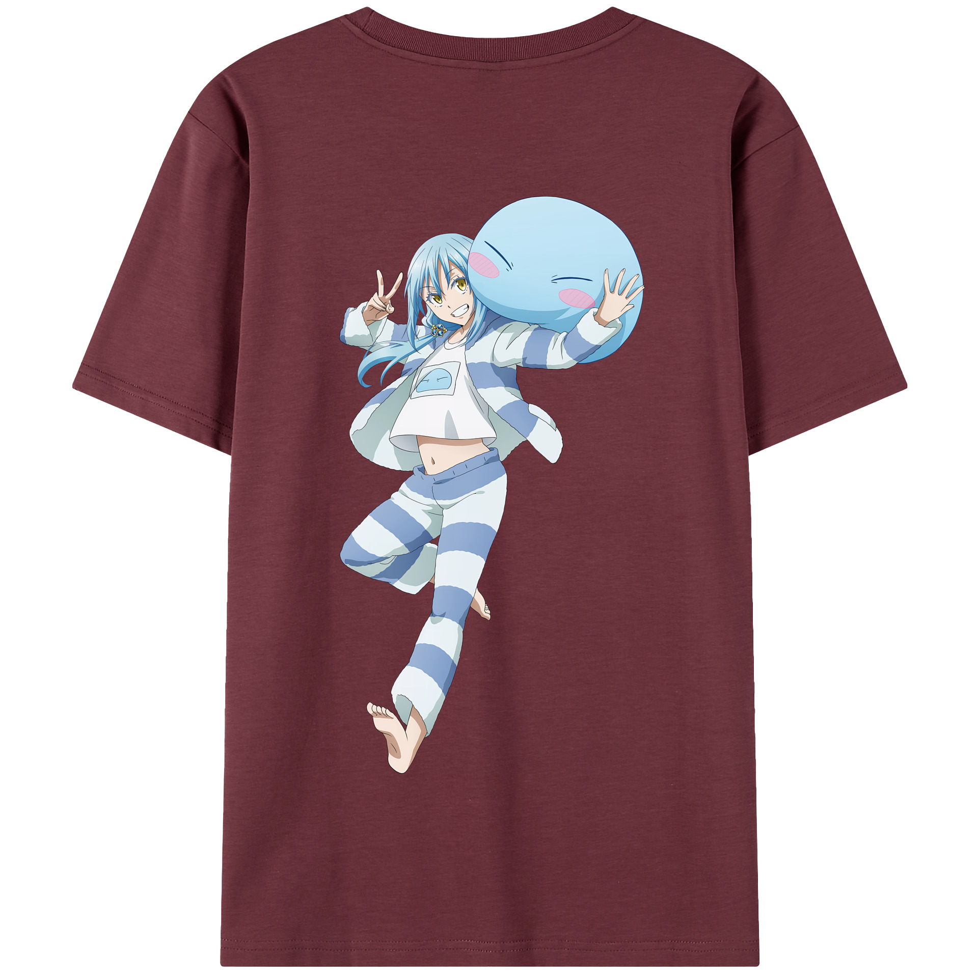 （画像用） 転スラ Regarding Reincarnated to Slime 綿100％半袖Tシャツ（背面プリント）